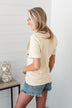 "Lucky" Striped Shamrock Retro Graphic Tee- Cream