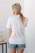Living Lucky Graphic Tee- Light Heather Grey