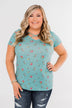Meet Me in the Garden Floral Criss Cross Top- Light Blue