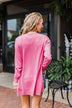 Any Time Long Sleeve Cardigan- Taffy Pink