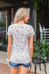 Meet Me in the Garden Floral Criss Cross Top- White