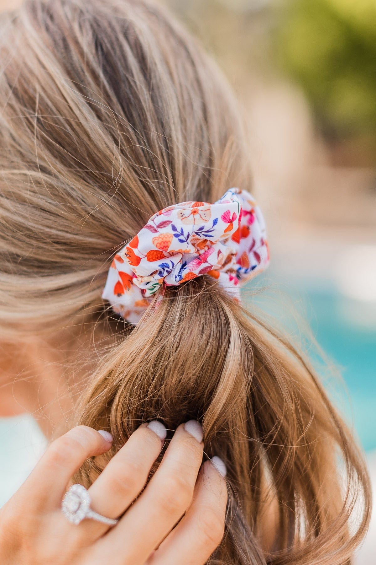 Know What You Want Scrunchie- Ivory Floral