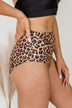 Sandy Shores High-Rise Swim Bottoms- Natural Leopard