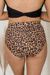 Sandy Shores High-Rise Swim Bottoms- Natural Leopard
