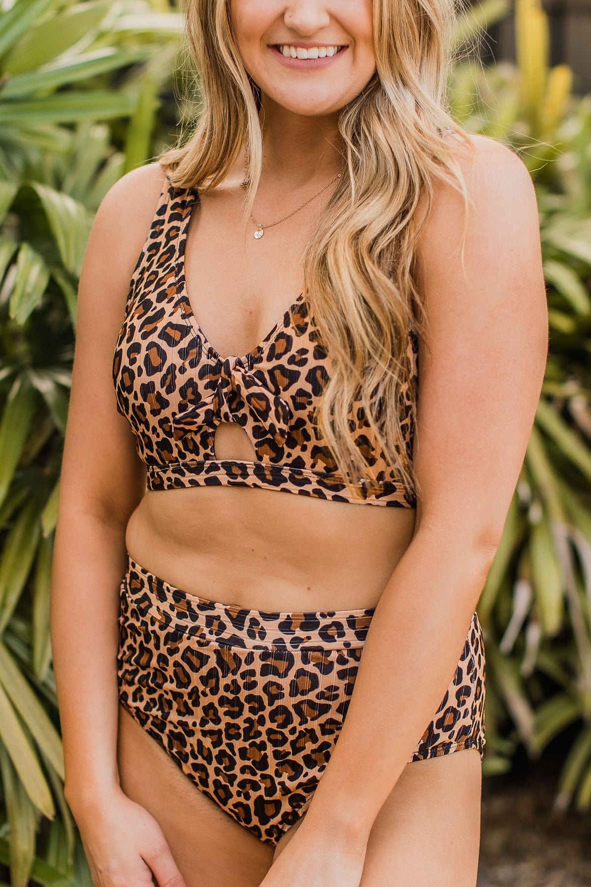 Making Waves High-Rise Swim Bottoms- Leopard – The Pulse Boutique