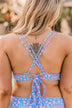 Sweet Sunshine Criss-Cross Bikini Top- Pastel Leopard