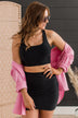 Sunset In Paradise Swim Skirt- Black