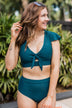 Sandy Shores High-Rise Swim Bottoms- Teal