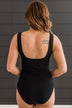 Cool & Carefree Ribbed One-Piece Swimsuit- Black