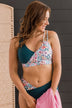 Capture The Coast Swim Top- Teal & Ivory Floral