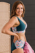 Capture The Coast Swim Top- Teal & Ivory Floral