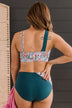 Near To Paradise Swim Bottoms- Teal & Ivory Floral