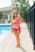 Tie Dye Bandeau Swim Top- Pink, Red, Yellow