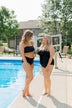 Bandeau Swim Top- Solid Black