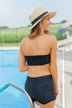 Bandeau Swim Top- Solid Black