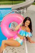 Ruffle Off The Shoulder Tie Dye Swimsuit Top- Multi-Color