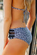 Leopard Pom Bikini Bottoms- Black, Taupe, White