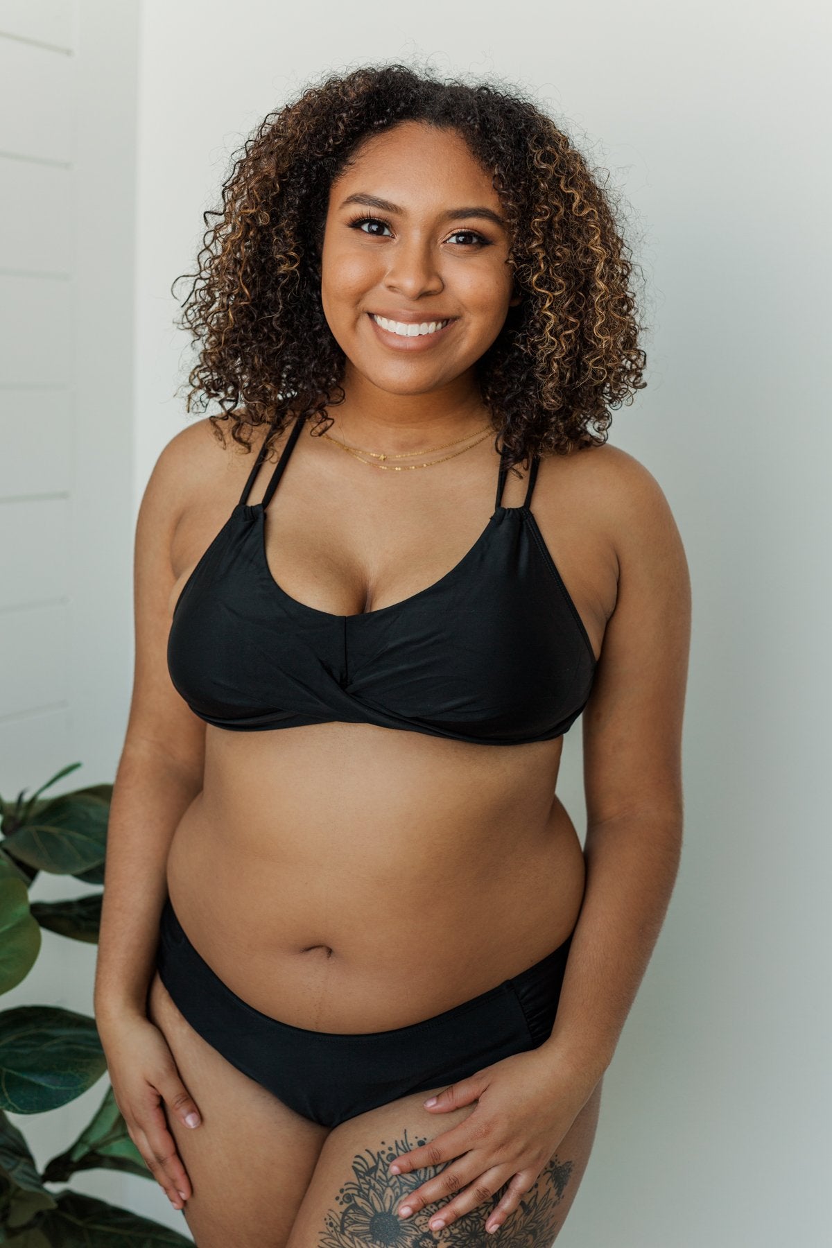 Black criss sales cross bikini top