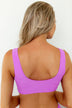 Front Knot Swimsuit Tankini- Solid Purple
