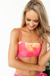 Tie Dye Bandeau Swim Top- Pink, Red, Yellow