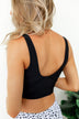 Front Knot Swimsuit Tankini- Solid Black