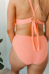 Vacation Vibes Mid-Rise Swim Bottoms- Coral