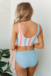 Soul Full Of Sunshine Knot Tankini Top- Striped Multi-Color