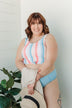 Soul Full Of Sunshine Knot Tankini Top- Striped Multi-Color