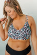 Sweet Sunshine Criss-Cross Bikini Top- Multi-Color Leopard