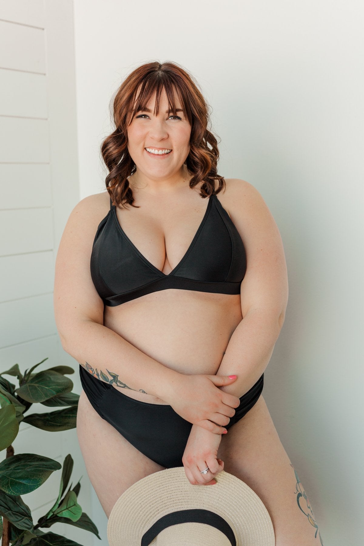 Off To An Oasis High-Rise Swim Bottoms- Black