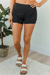 Sunshine Smiles Athleisure Swim Shorts- Black