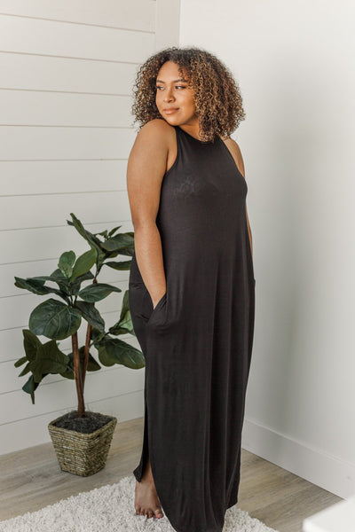 Be The Change Sleeveless Maxi Dress- Black – The Pulse Boutique