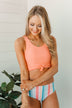 Soul Full Of Sunshine Knot Tankini Top- Coral