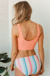 Soul Full Of Sunshine Knot Tankini Top- Coral
