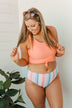 Soul Full Of Sunshine Knot Tankini Top- Coral