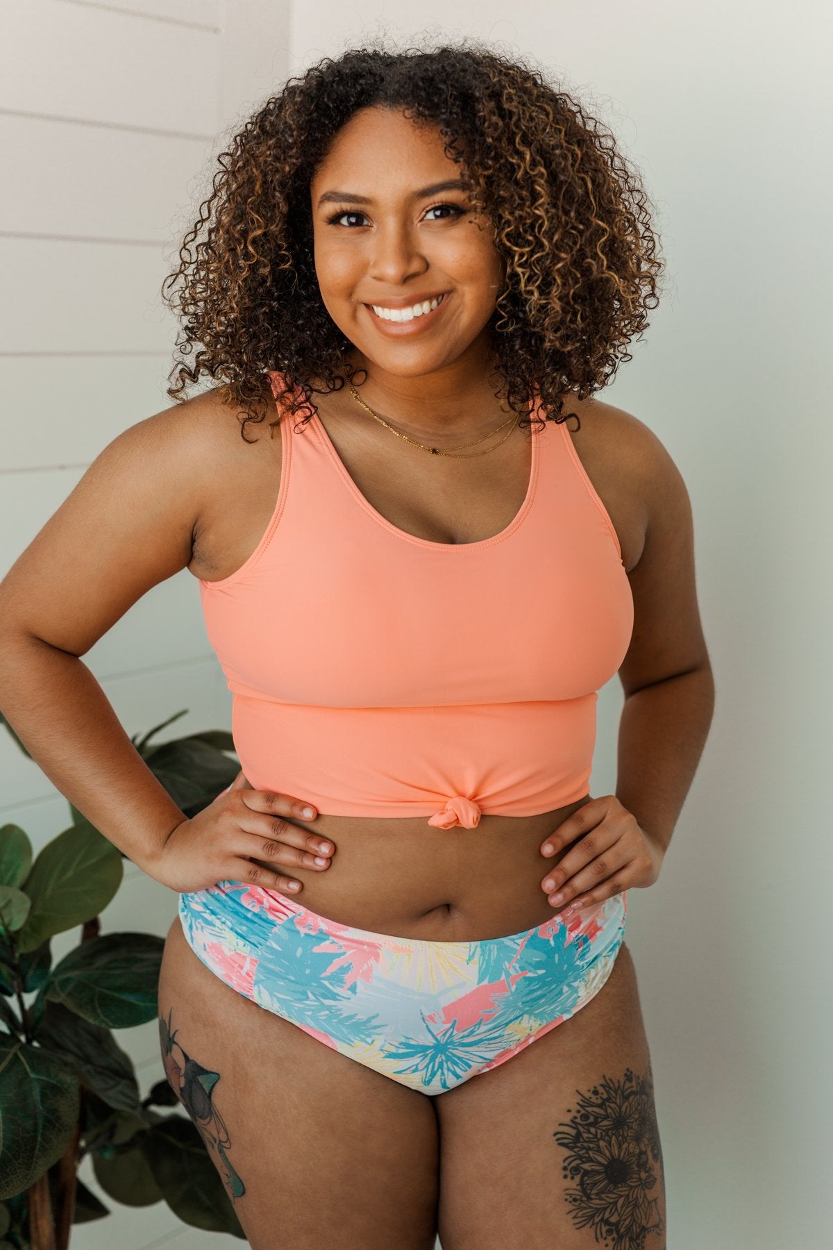 Coral tankini top hot sale
