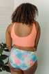 Vacation Vibes Mid-Rise Swim Bottoms- Tropical Multi-Color