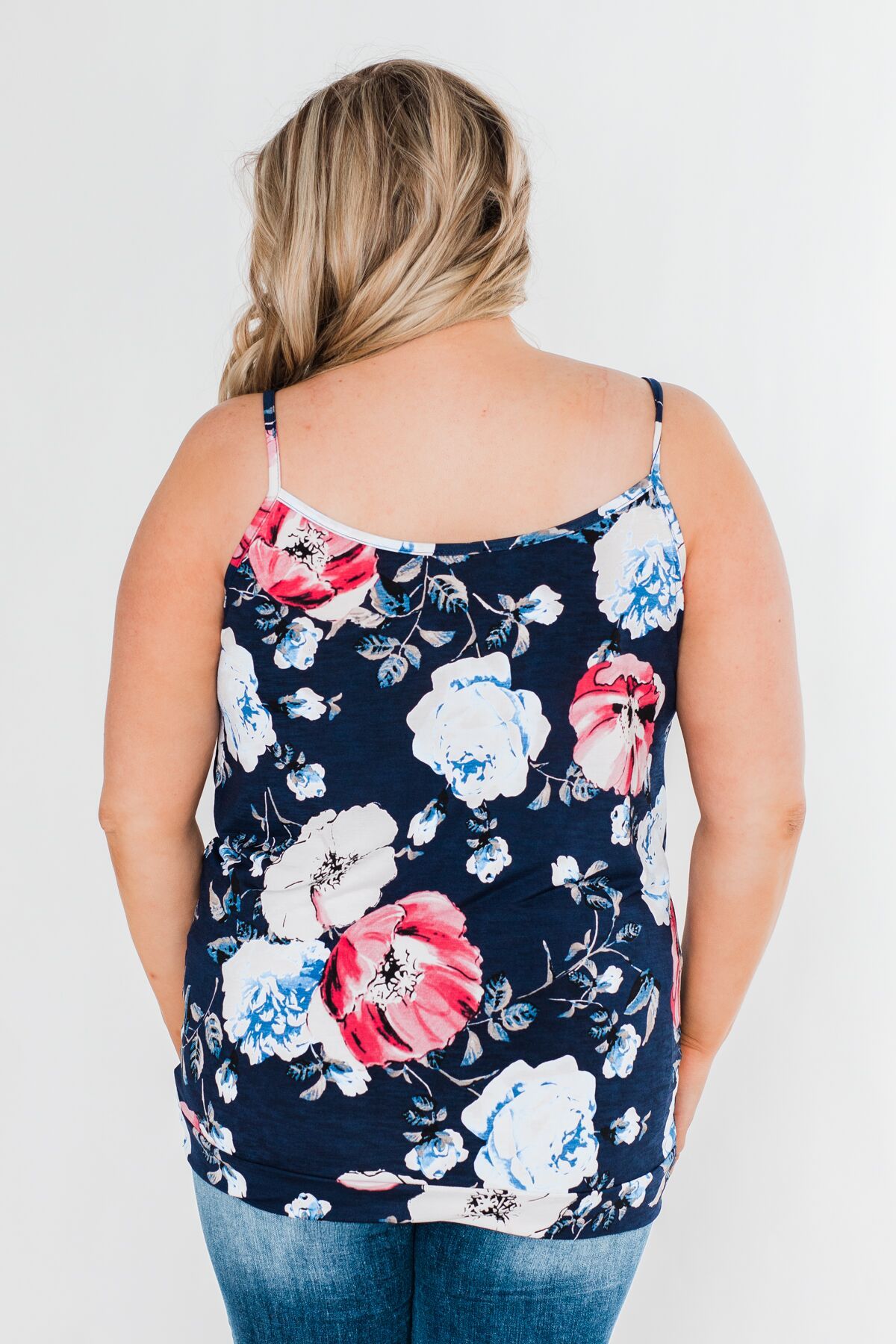 Floral Watercolor Delight -  Pink, Ivory, & Navy