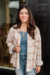 Happiest Of All Plaid Jacket- Cream & Taupe