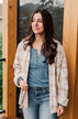 Happiest Of All Plaid Jacket- Cream & Taupe