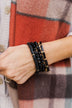 Dazzling 5-Piece Stackable Bracelet Set- Black