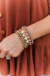 Loving My "Mama" 6-Piece Bracelet Set- Natural & Gold