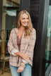 Happiest Of All Plaid Jacket- Taupe & Chocolate
