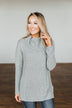 Wishing You Well Knit Turtleneck Sweater- Grey
