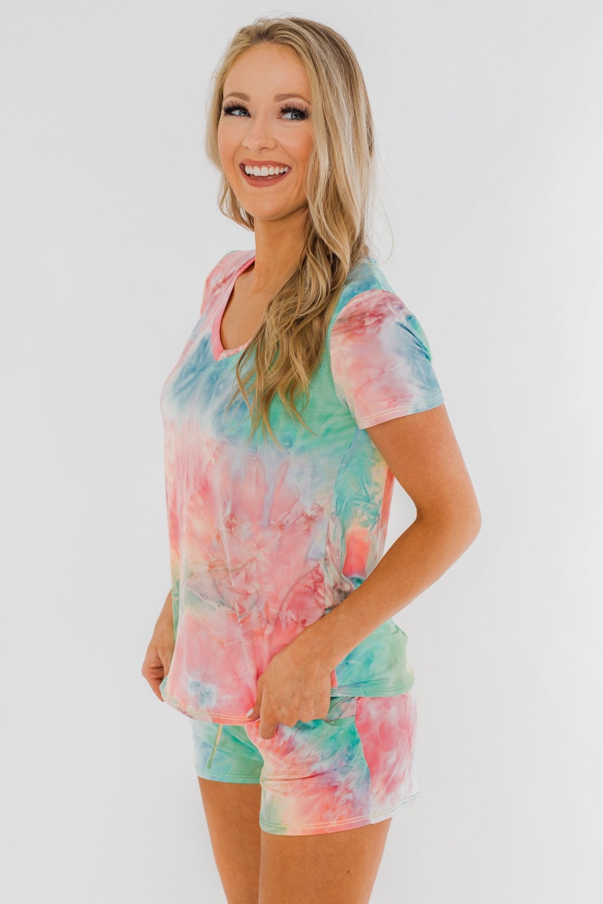 Dream Big Tie Dye Lounge Top- Multi-Color