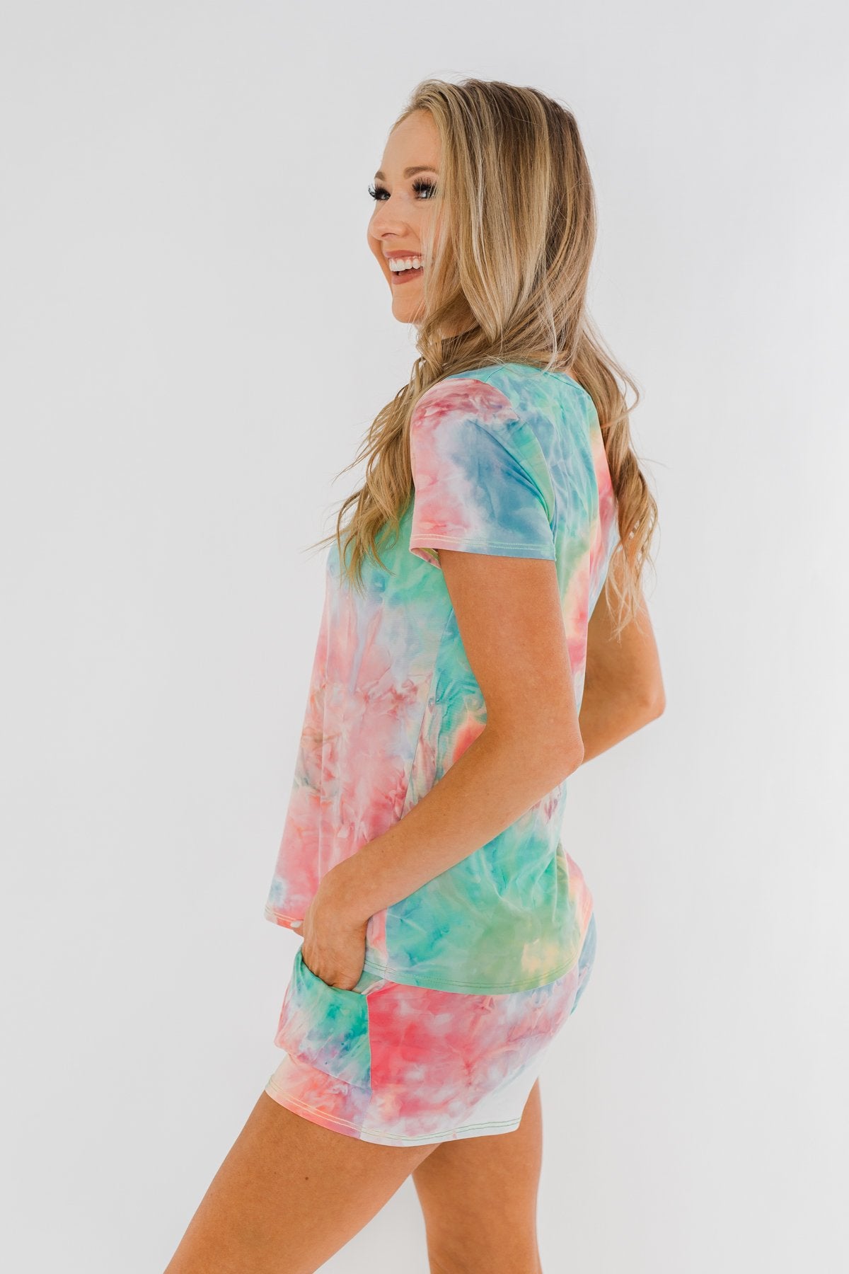 Dream Big Tie Dye Lounge Top- Multi-Color