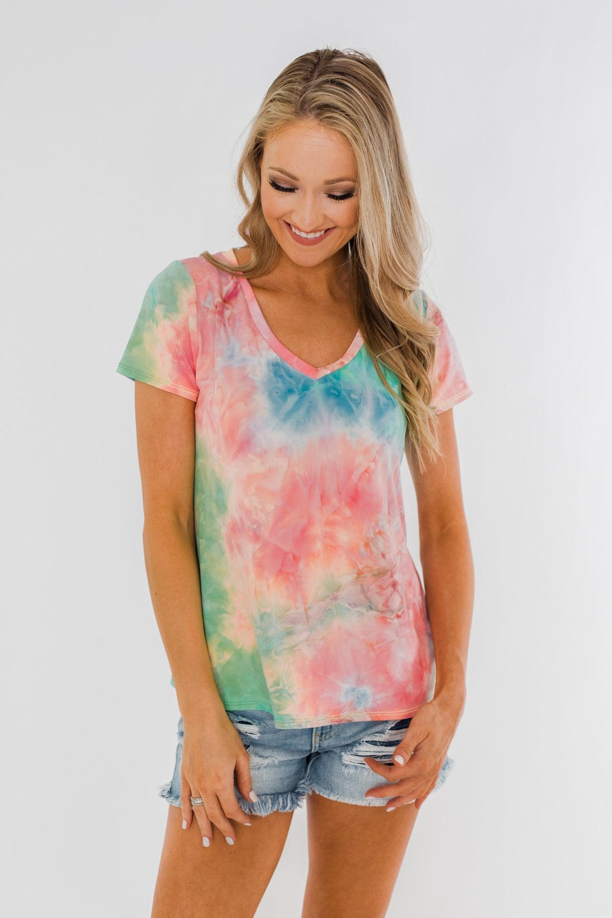Dream Big Tie Dye Lounge Top- Multi-Color