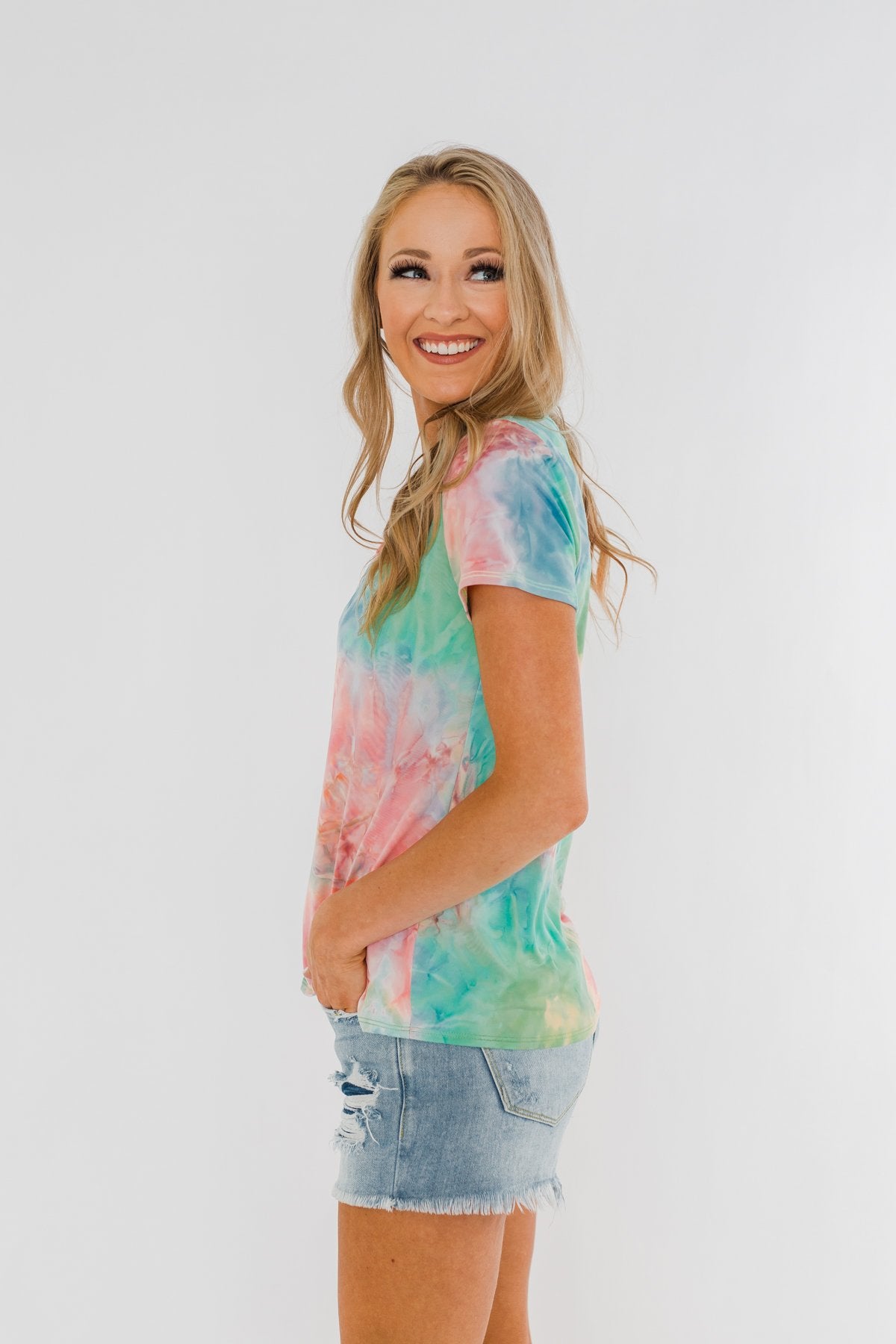 Dream Big Tie Dye Lounge Top- Multi-Color