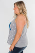 USA Racer Back Tank Top- Grey