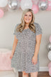 Be My Beloved Spotted Print Dress- Off White & Black